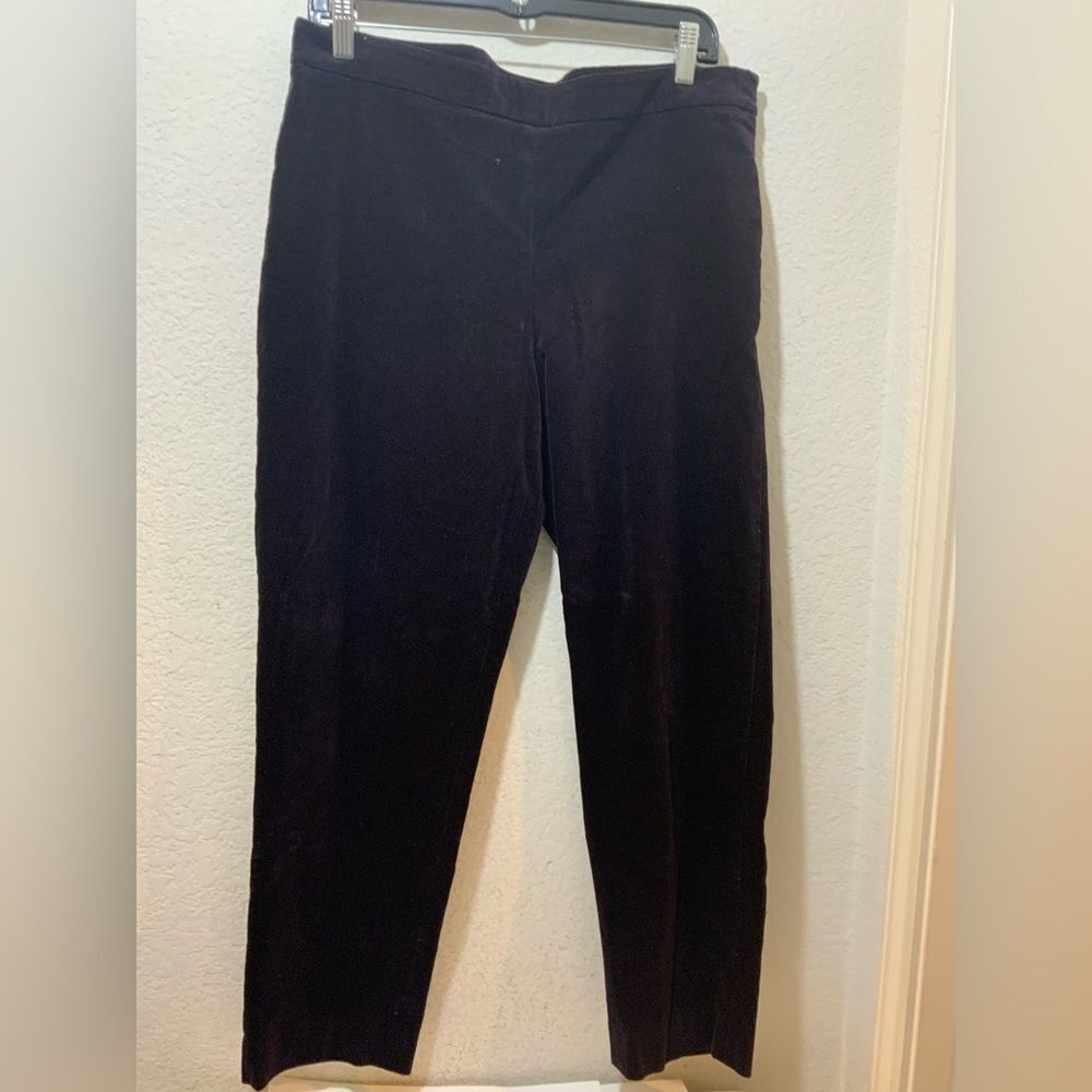Pure Collection Velvet Pants Women SZ 8/10:Straight Leg Casual